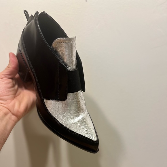 Authentic ALEXANDER MCQUEEN silver and black boots size EU 37 US 7 - Picture 4 of 16